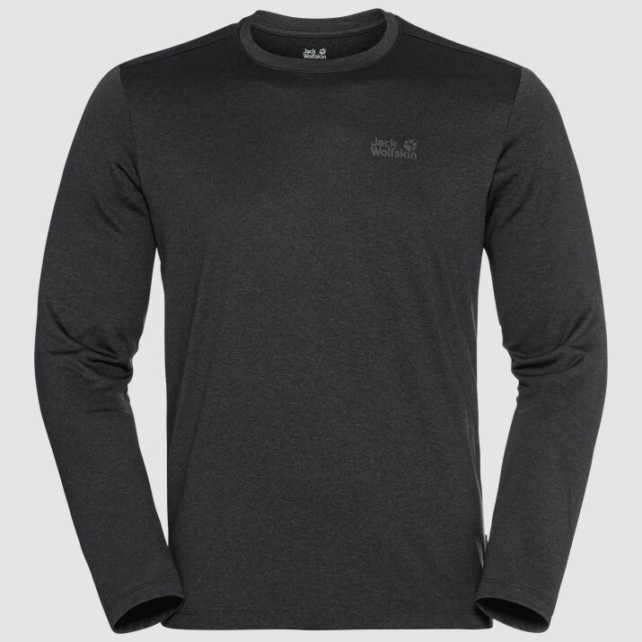 Jack Wolfskin Mens Sky Thermal Long Sleeve T-shirt Black 036185AQO